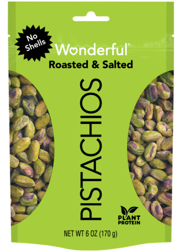 WONDERFUL ROASTED & SALTED PISTACHIOS NO SHELLS