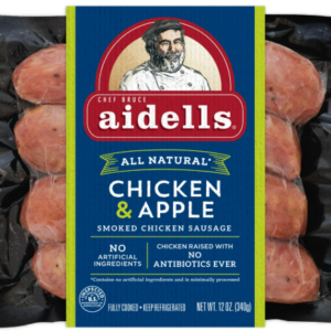 AIDELLS JUMBO CHICKEN & APPLE SMOKED SAUSAGE