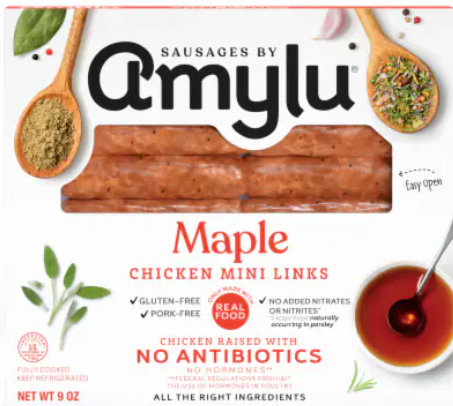 AMYLU MAPLE CHICKEN SAUSAGE LINKS