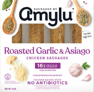 AMYLU ROASTED GARLIC & ASIAGO CHICKEN SAUSAGE