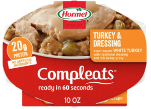 HORMEL COMPLEATS TURKEY & DRESSING 10oz @ .28 WALMART HORMEL COMPLEATS TURKEY & DRESSING