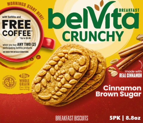 BELVITA CRUNCHY CINNAMON BROWN SUGAR 5PK