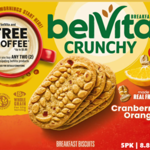 BELVITA CRUNCHY CRANBERRY ORANGE 5PK