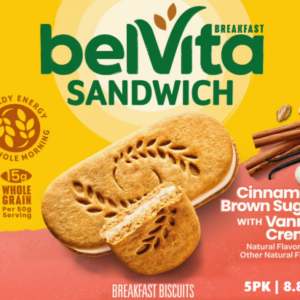 BELVITA SANDWICH CINNAMON BROWN SUGAR W. VANILLA CREAM  5PK