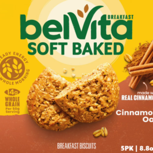 BELVITA SOFT BAKED CINNAMON OAT 5PK