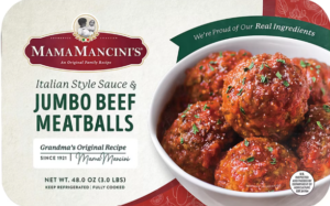 MAMA MANCINI'S 100% BEEF JUMBO MEATBALLS IN SAUCE 3lbs