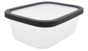 2 QT FOOD STORAGE CONTAINER WITH BLACK LID 1ct