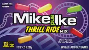 MIKE & IKE - THRILL RIDE 4.25oz BOX
