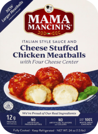 MAMA MANCINI'S 4-CHEESE STUFFED CHICKEN MEATBALLS 1.5LBS