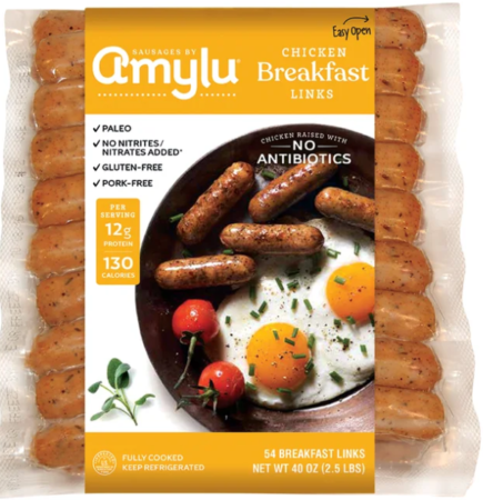AMYLU 54 BREAKFAST CHICKEN LINKS 2.5lbs